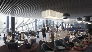 An Artist's rendering of the H Club at The Tottenham Hotspur Stadium