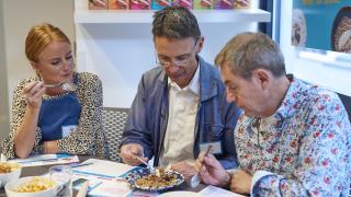Judges at the Rude Health Porridge Championships 2018 taste Foodism's entry