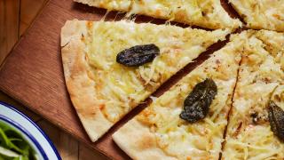 Crate's sage and truffle pizza