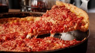 Chicago-style pizza from Lou Malnati's, Chicago