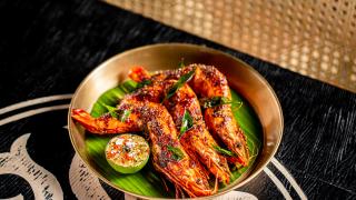 Best places to eat and drink in King's Cross: BBQ black pepper and curry leaf prawns