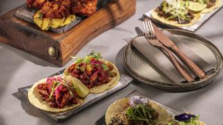Tacos at Madera restaurant at the Treehouse hotel in London
