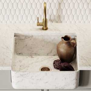 Louis Carrara Belfast Marble Polished Kitchen Sink