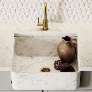 Louis Carrara Belfast Marble Polished Kitchen Sink