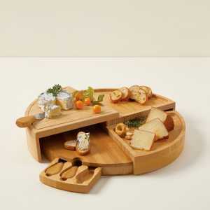 Compact Swivel Cheese Board with Knives, Uncommon Goods