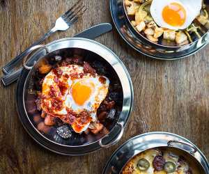 A selection of egg-based dishes at Neil Rankin's Bad Egg