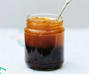 peach and blackberry jam