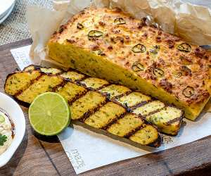 Grilled cheese and jalapeno cornbread