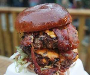 A Stokey Bear burger