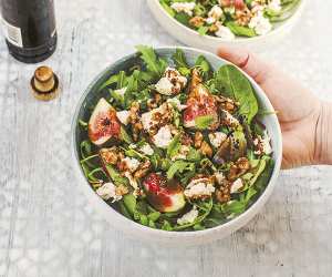 Sabrina Ghayour's fig, fresh pecorino and walnut salad