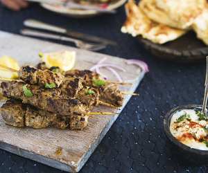 Summers Under The Tamarind Tree beef kebabs
