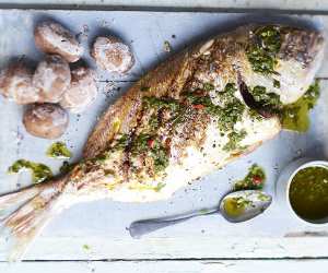 Ibizan-style grilled sea bream