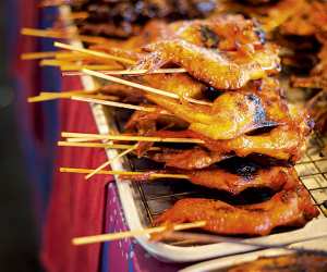 Chicken satay. Photograph from Shutterstock