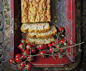 Chetna Makan's The Cardamom Trail tomato and paneer loaf. Photography by Nassima Rothacker