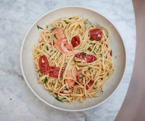 Lobster spaghetti by Angela Hartnett
