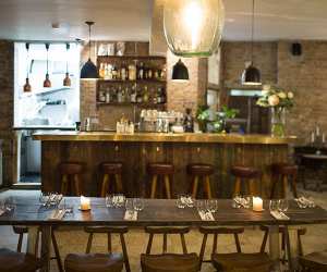 The dining room at Perilla in Green Lanes