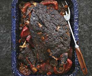 Roast lamb with turmeric and cumin