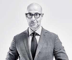 Stanley Tucci at Tun Yard Studios. Photograph by David Ellis