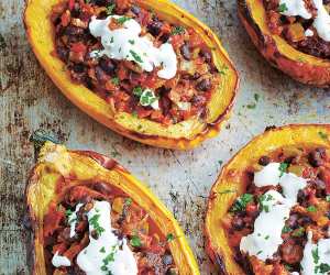 Riverford’s roast squash and black bean veggie chilli