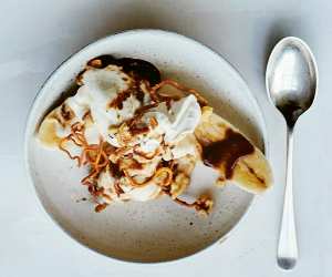 Make Tim Anderson's miso butterscotch banana split; photograph by Laura Edwards
