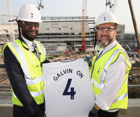 Chris Galvin with former captain and club ambassador Ledley King