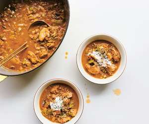 Josef Centeno's braised chicken thighs; photography by Dylan + Jeni