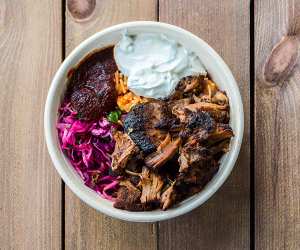 Gourmet Goat's slow-roast, British rose veal with bulgur wheat pilaf