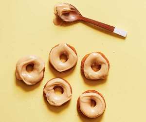 Banana bread and maple syrup baked donuts; photograph: Joe Woodhouse