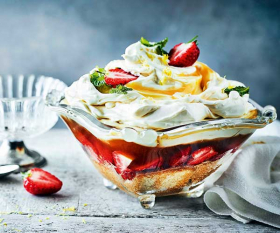 Leah Hyslop's Pimm's trifle; photography by Martin Poole