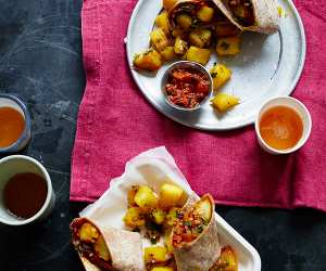 Nisha Katon's Indian-inspired chip butty; photography by Yuki Sugiura