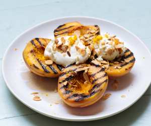 Grilled summer peaches