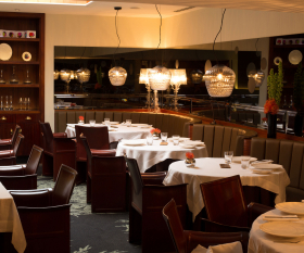The dining room at Pied à Terre in Fitzrovia