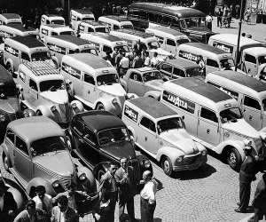 Old-school Lavazza trucks