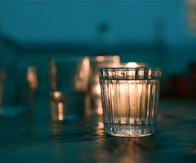 A glass of mezcal. Photograph by Anna Bruce