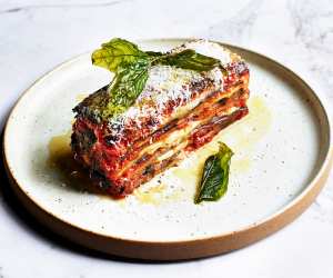 Aubergine parmigiana at Norma