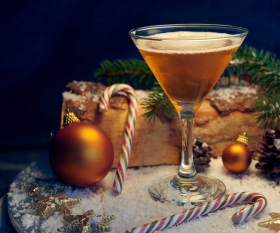 Bardinet brandy Christmas stocking cocktail