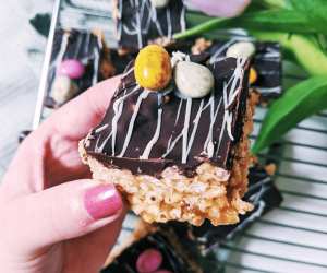 vegan caramel crispy cake recipe Easter