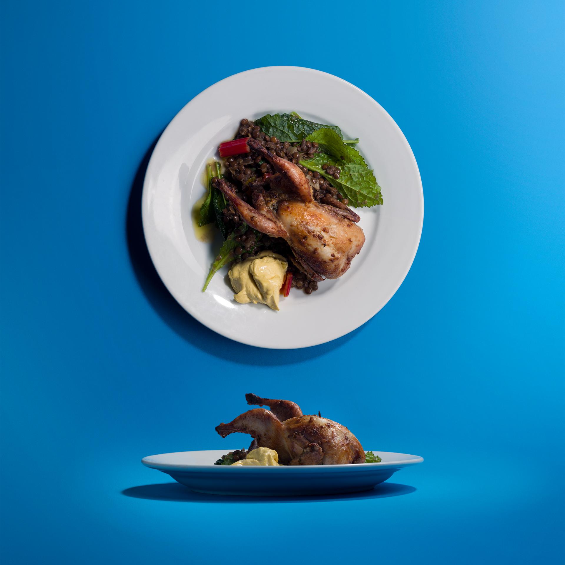 Margot Henderson's quail, lentils and aioli Margot Henderson's quail, lentils and aioli