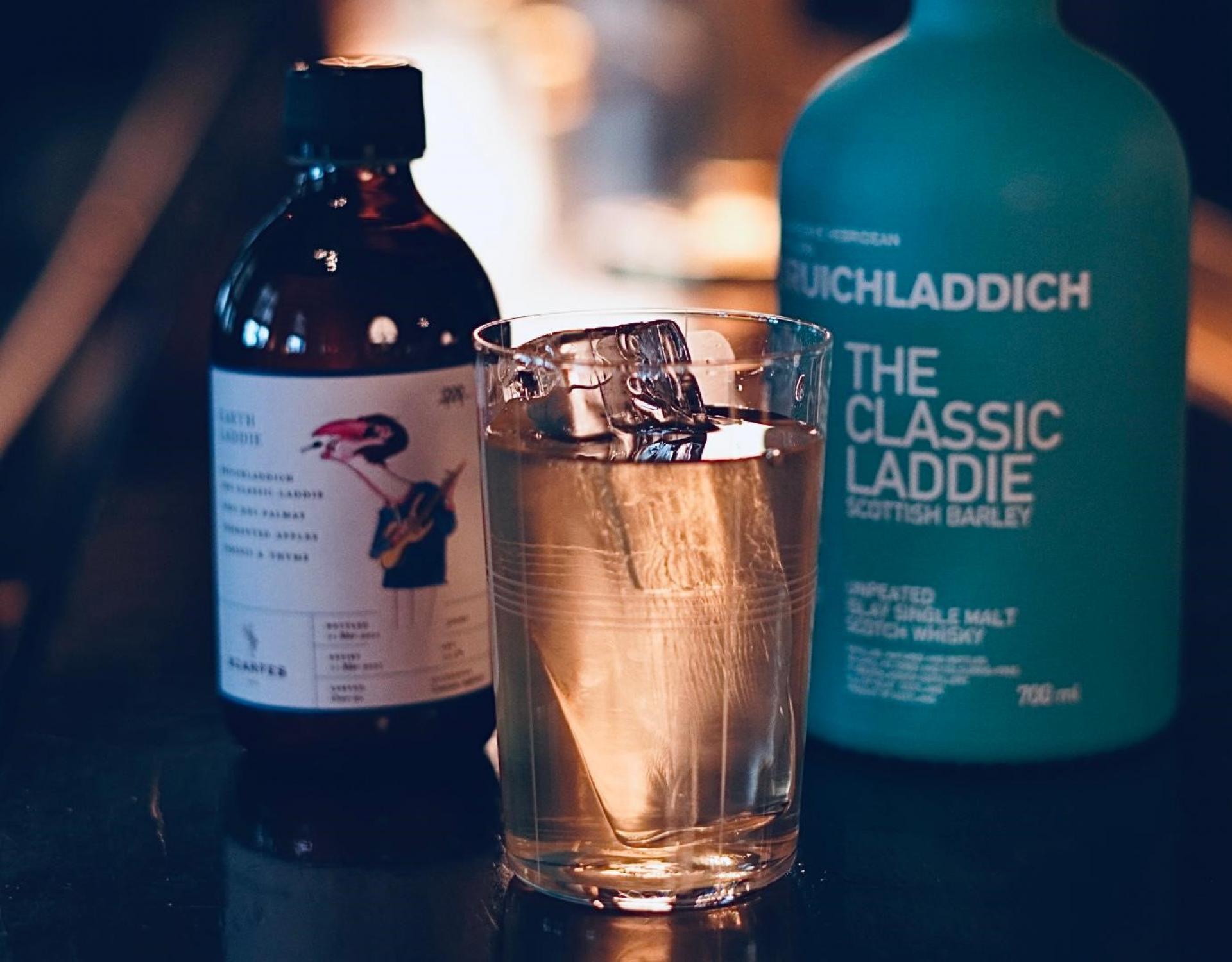 Bruichladdich x Scarfe's Bar The Earth Laddie cocktail Bruichladdich x Scarfe's Bar The Earth Laddie cocktail