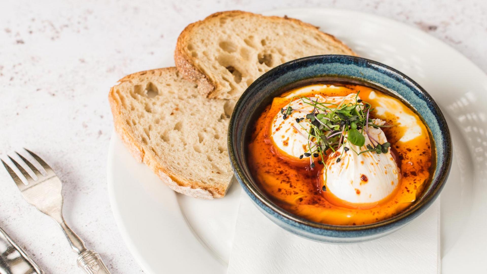 Best Brunch London: The Laundry, owned by proud Kiwi Mel Brown, pays homage to Kiwi chef Peter Gordon by serving his famous Turkish eggs