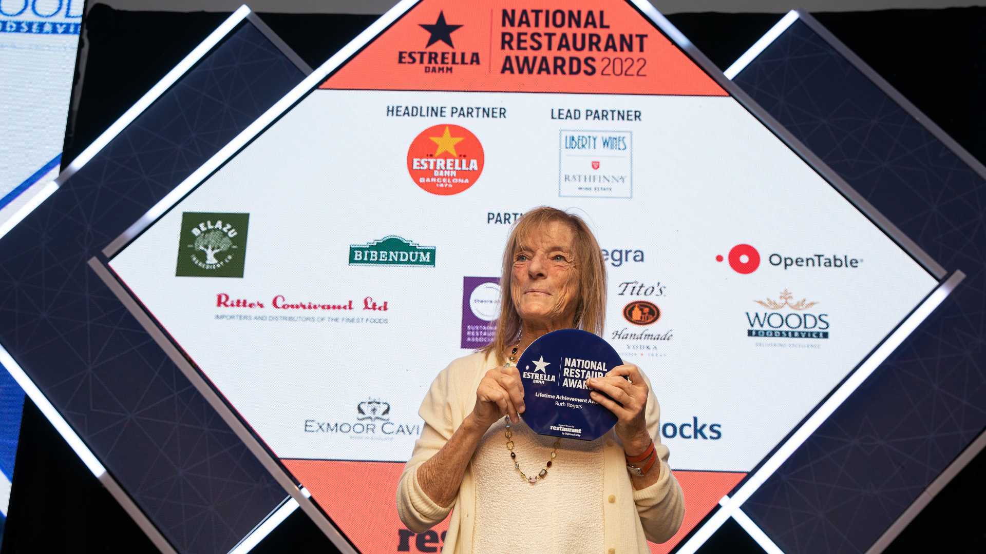 Ruth Rogers of The River Café at the London Restaurant Awards 2022