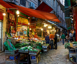 A street market in Palermo