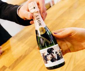 You can get your face on a bottle of champagne