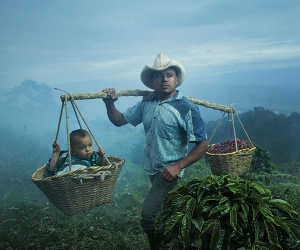 A father and son in Colombia