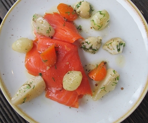The Ninth smoked salmon with pickled veg