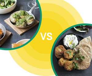 Street Food Fight meatballs vs falafel