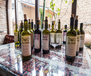 Bottles of Georgian wines