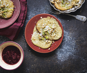 Semolina pancakes by Sumayya Usmani. Photography by Joanna Yee