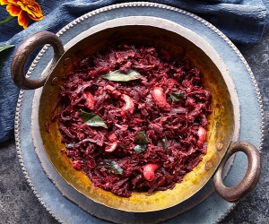 Beetroot and coconut curry by Mina Manek
