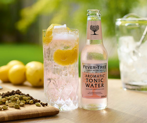 A bottle of Fever-Tree tonic water